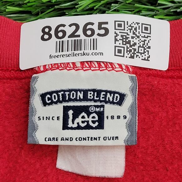 Vintage 90s LEE US-Eagle Truck Sweatshirt 2XL 28x28 Boxy Red - Picture 12 of 16